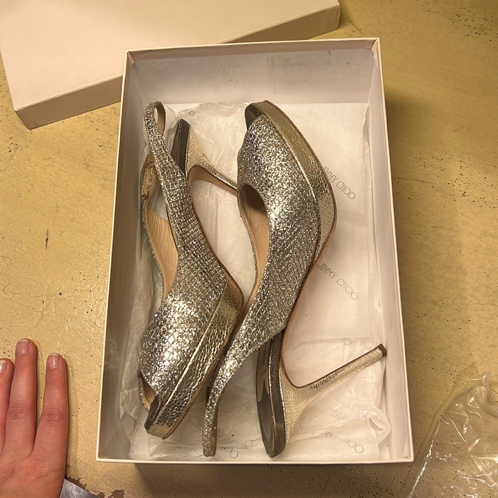 Jimmy Choo Women Nova Glitter Heels